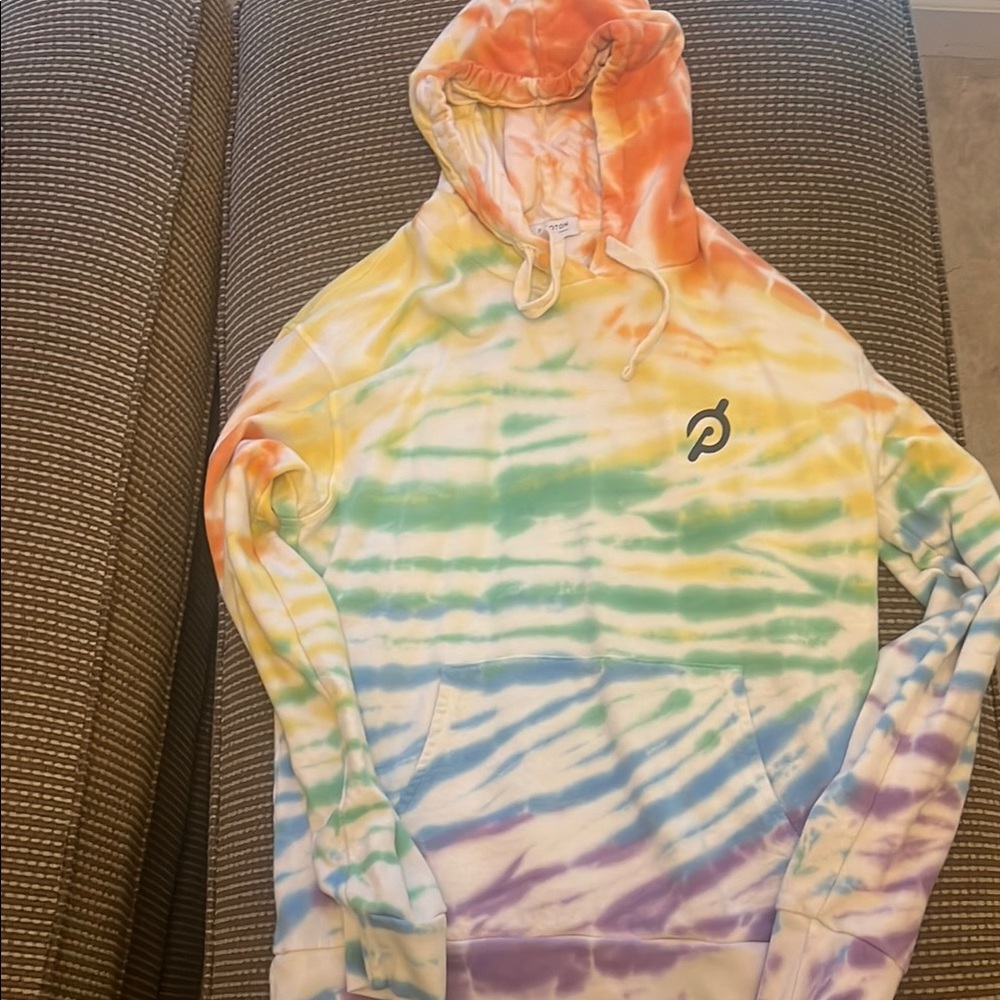 EUC Peloton Multicolor Tie-Dye Hoodie size small